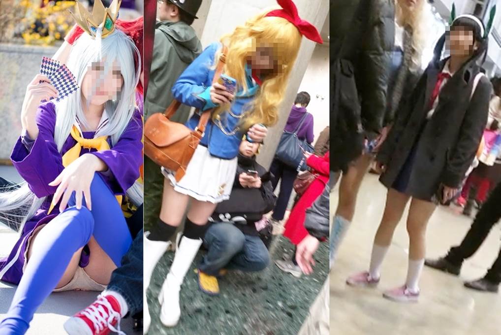 コスプレイヤー逆さ撮り17