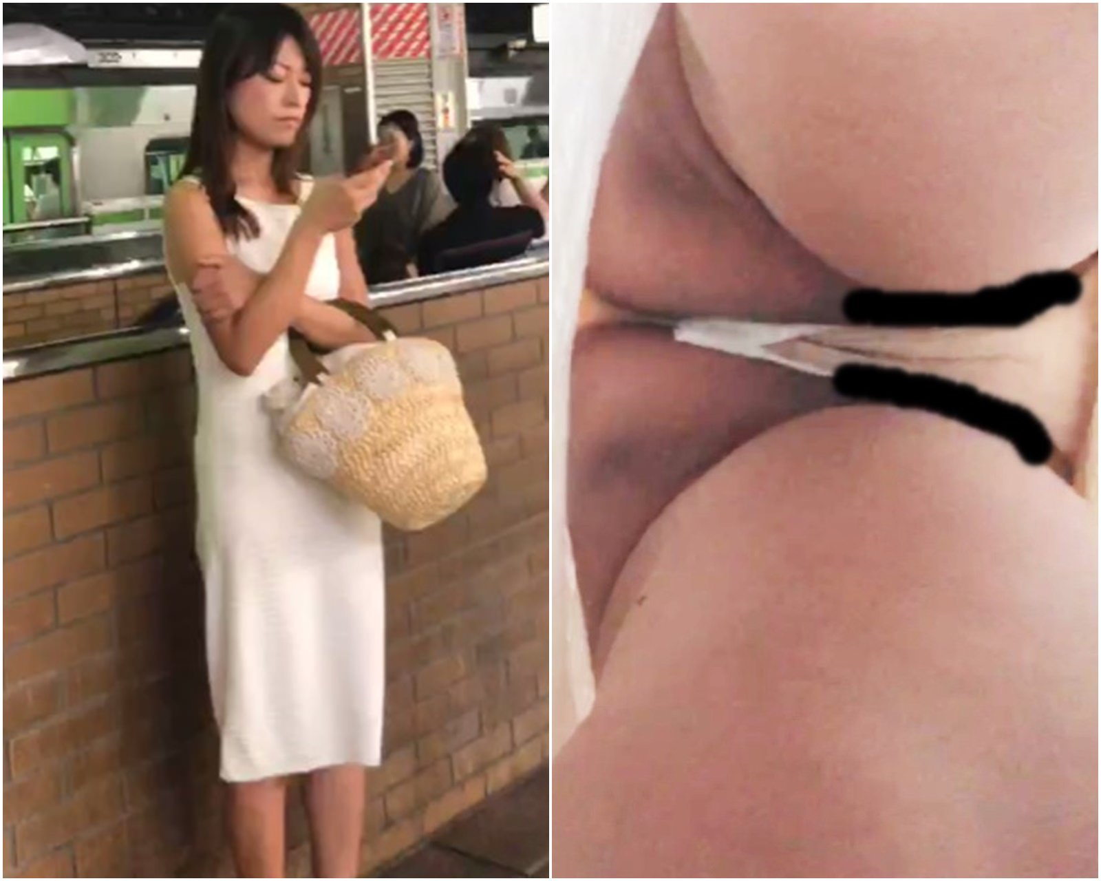 セレブ人妻！ベージュTバックからぐ・・具が・・完全に出・・・！！本編モザイクなし