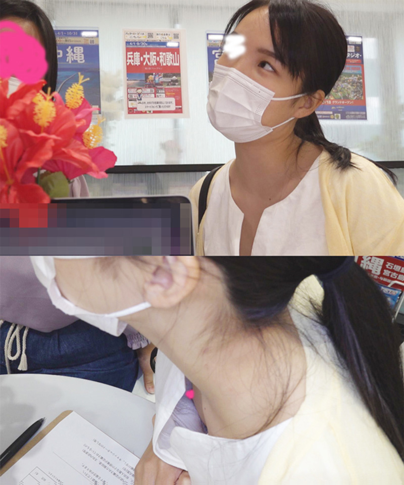 【胸チラ/パンチラ】勝手に投稿！女子旅計画中の税理士さん(23)の乳首がモロ見え！