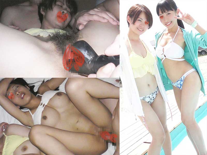 【睡◎姦】【水着着替え】【特典3本】インカレサークル夏休み交流会・私立女子大チアリーディング部員2名②《限定最高画質》