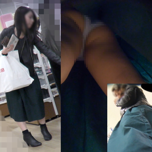 [4Kエンコード]ロンスカで鉄壁ガード？大人の色気漂うエロそうな人妻のパンチラ