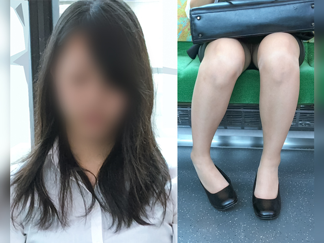 モデル並長身リクスー美人JDのセンターシームばっちりスト越しパンティ