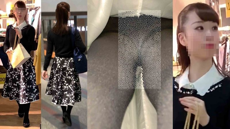 4K60fps bomb_486 極上美人お姉さんの黒ストin白パンティ　エスカめくり