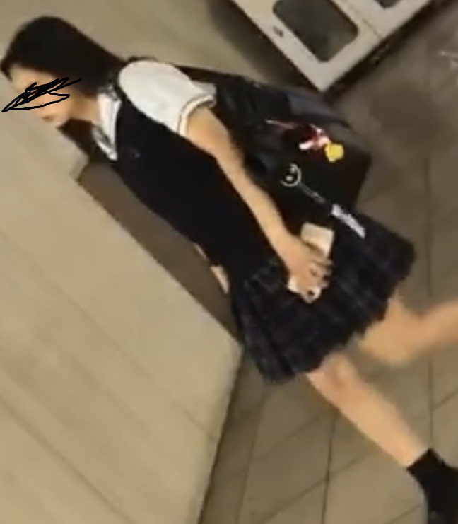 デニムピンク♡最後の女子大生はタイツ越しのピンク♡