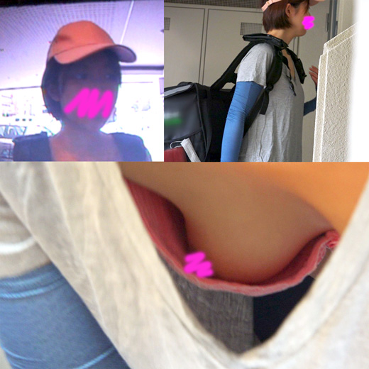 汗かきショートヘア配達員のふっくらピンク乳首が届きました！