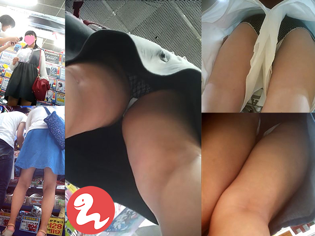 靴カメ39【パンチラ 若い子3人】