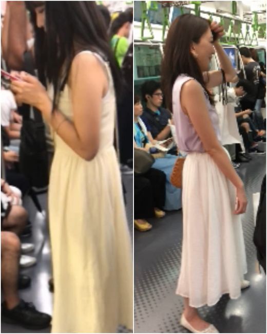 ロンスカギャル系JD2名！超美人ピンク&ベージュパンティー