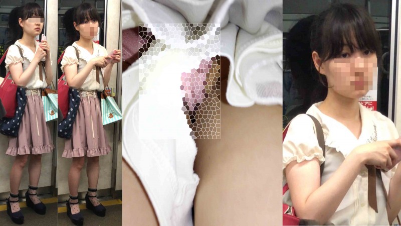 4K bomb438 清楚ガーリーなJDちゃんのサテンピンクP　エスカめくり