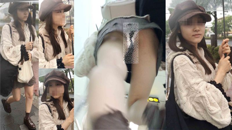 4K bomb_k082 激カワ小動物系JDのペチパンin薄ピンクパンティ　階段逆さ＆声掛け