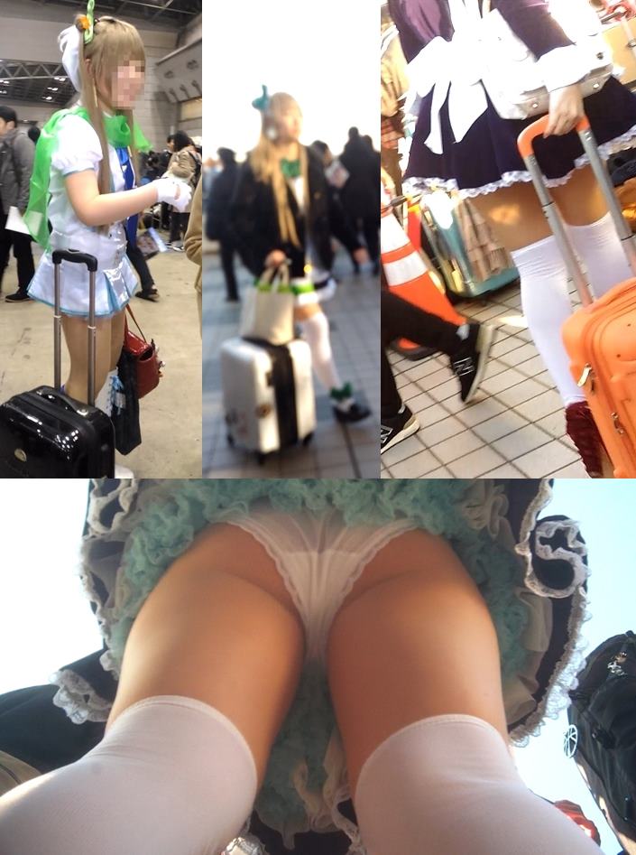 コスプレイヤー逆さ撮り36