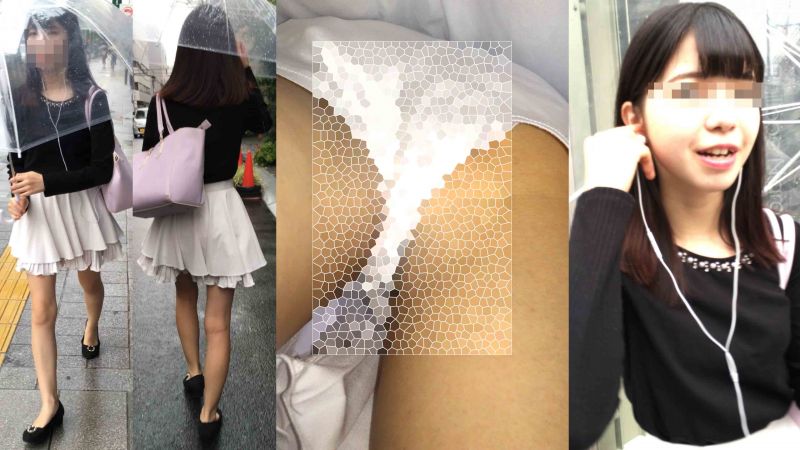 4K bomb_k040 超スレンダーなアイドル風JDちゃんの純白サテンハミP　エスカめくり