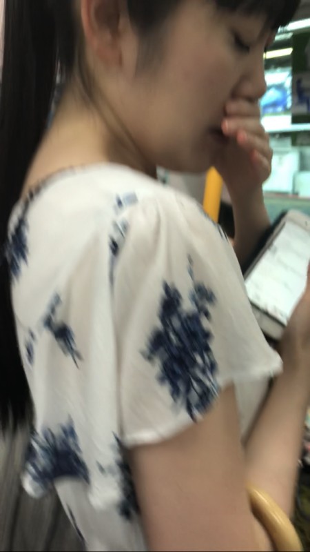 ポニーテール清楚系JD！食い込み水色パンティー！！