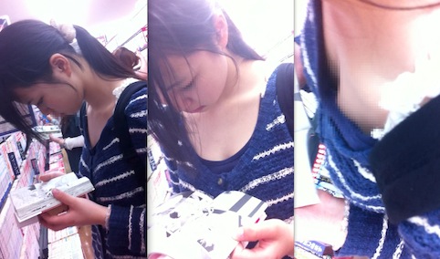 j◯胸チラ撮り 001