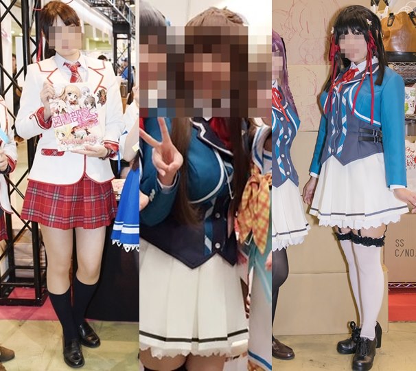 コスプレイヤー逆さ撮り19【15.冬イベント編7　企業コンパニオンや一般】